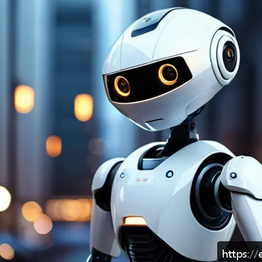 픽사 단편 캐릭터들 - A small, curious robot character wearing a simple, clean white undershirt, standing in a softly lit ...
